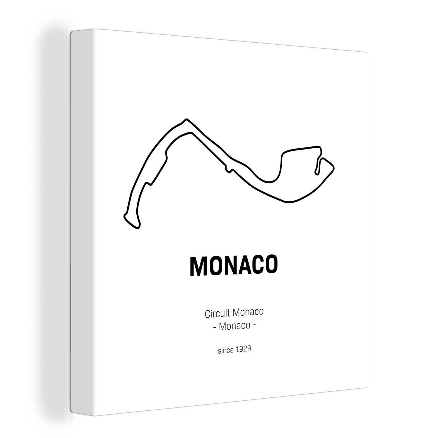 OneMillionCanvasses® Leinwandbild F1 - Monaco - Rennstrecke, (1 St), Leinwand Bilder für Wohnzimmer Schlafzimmer