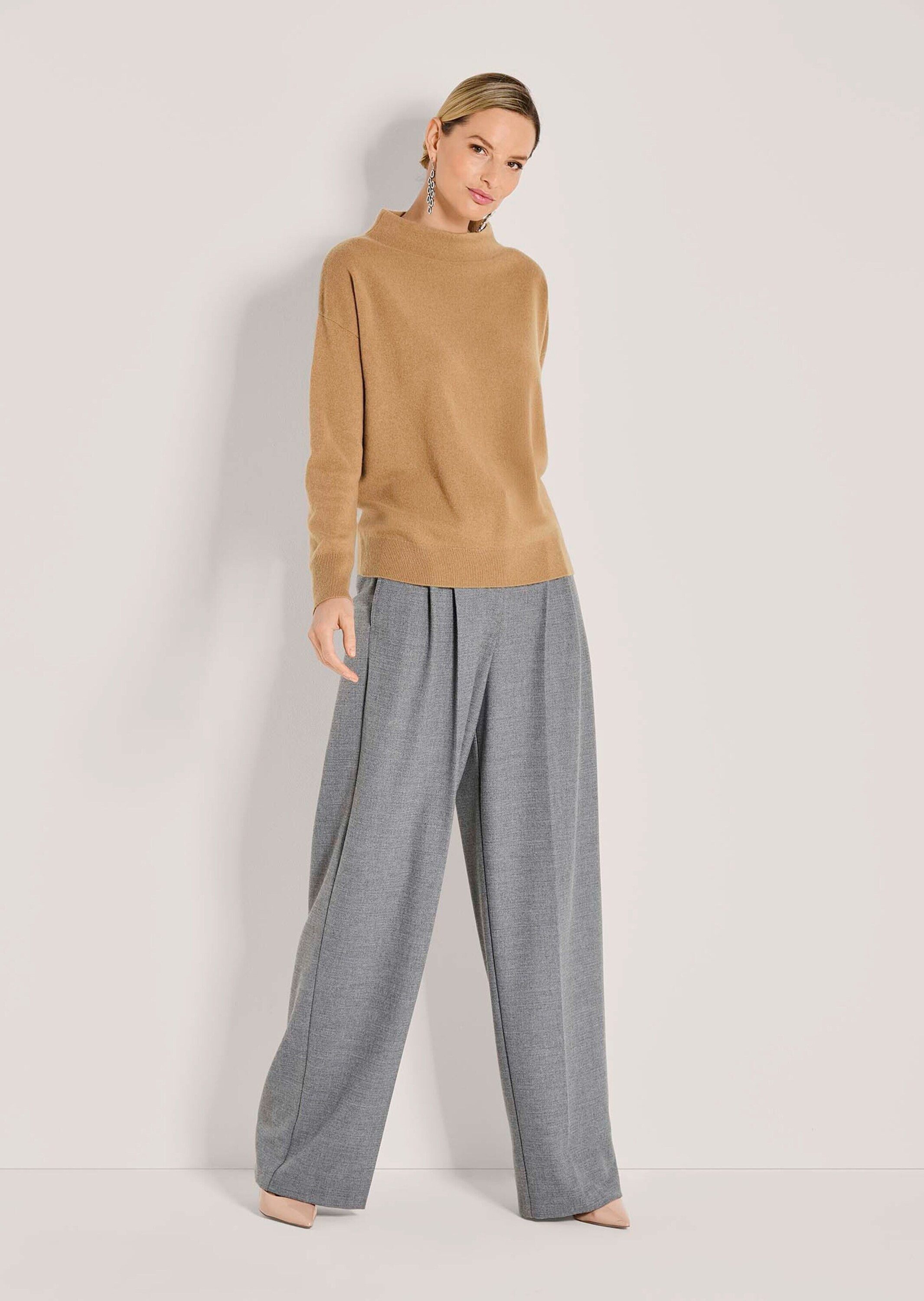 MADELEINE Strickpullover Eleganter Strickpullover mit Stehkragen Luxuriöser günstig online kaufen