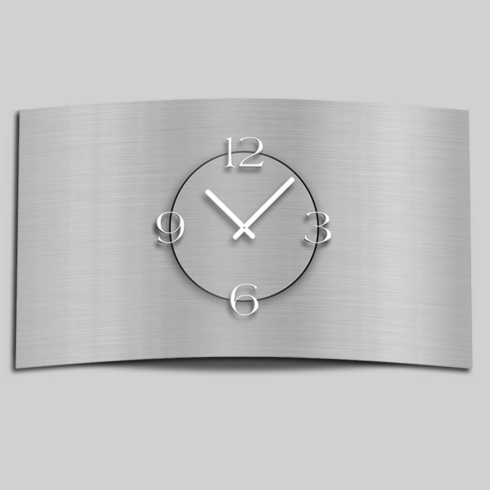 dixtime Wanduhr Edel Designer Wanduhr modernes Wanduhren Design leise kein ticken (Einzigartige 3D-Optik aus 4mm Alu-Dibond)