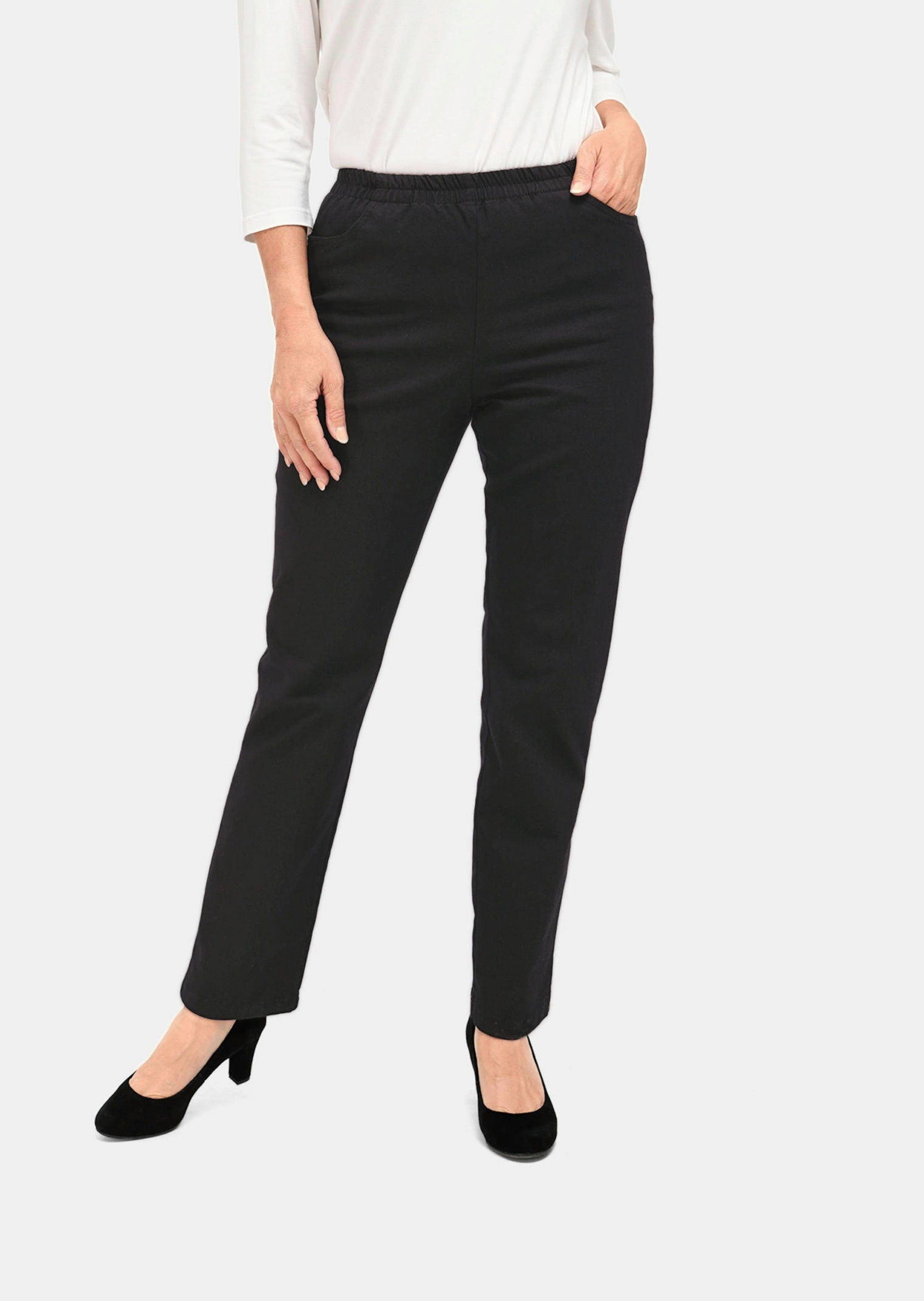 GOLDNER Bequeme Jeans Bequeme Schlupfhose mit Stretchbund Unifarbenes Design mit praktischem Rundumdehnbund