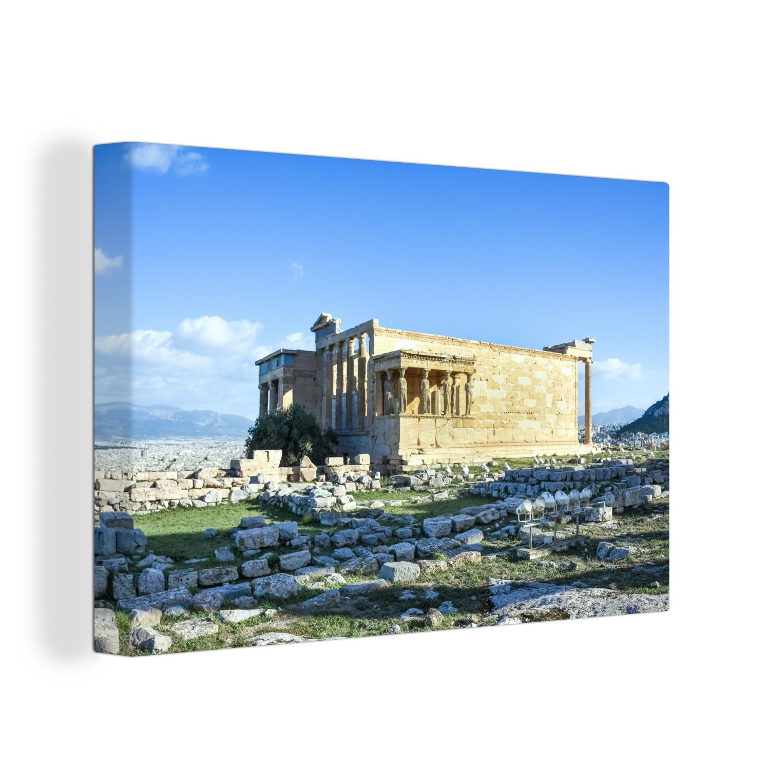 Leinwandbild Leinwandbilder, Aufhängefertig, Nike-Tempel (1 OneMillionCanvasses® 30x20 Wandbild Akropolis, St), Der auf cm Wanddeko, der