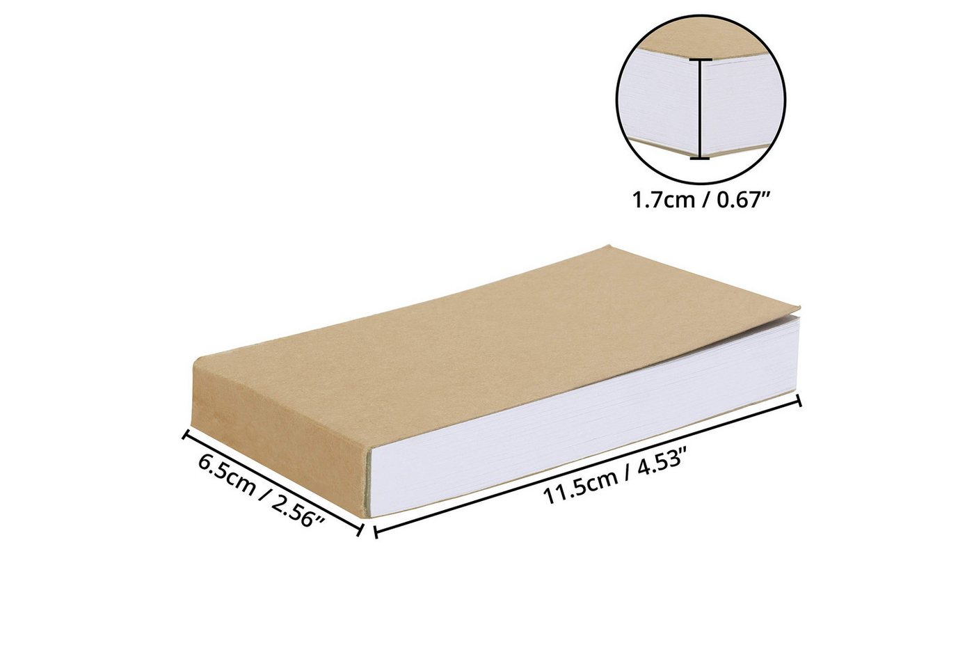 Thumbnail - Belle Vous Notizbuch Mini Notizbuch aus Kraftpapier - Flipbook Block mit 180 Seiten