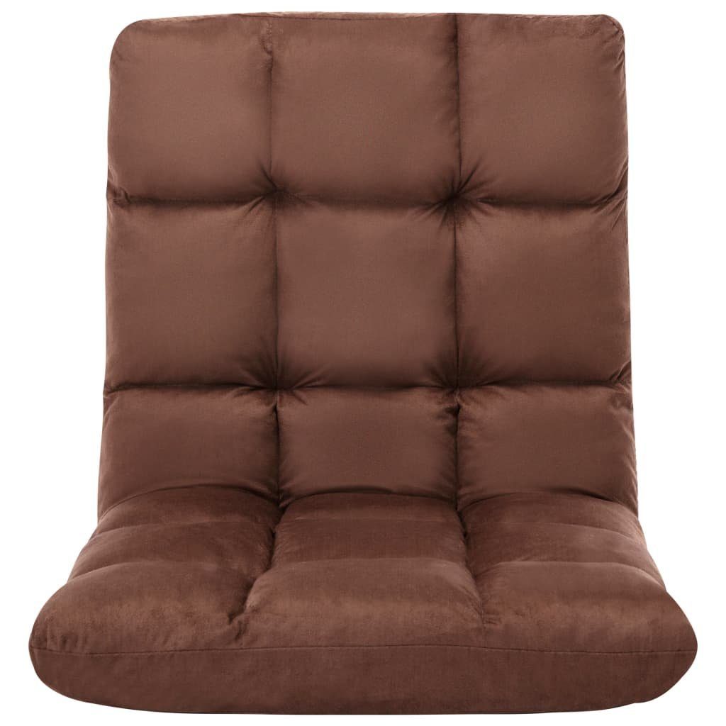 Chaiselongue Teile Mikrofaser, Faltbar vidaXL Bodenstuhl Braun 1