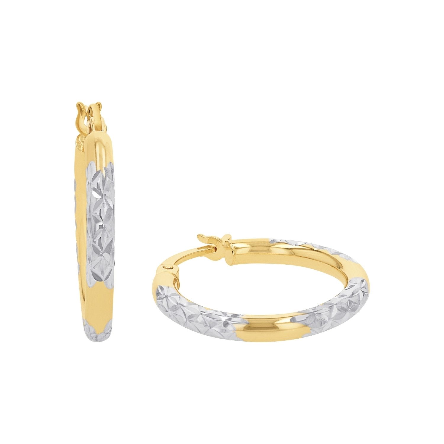 Paar Creolen Amor Creolen für Damen, Gold 585
