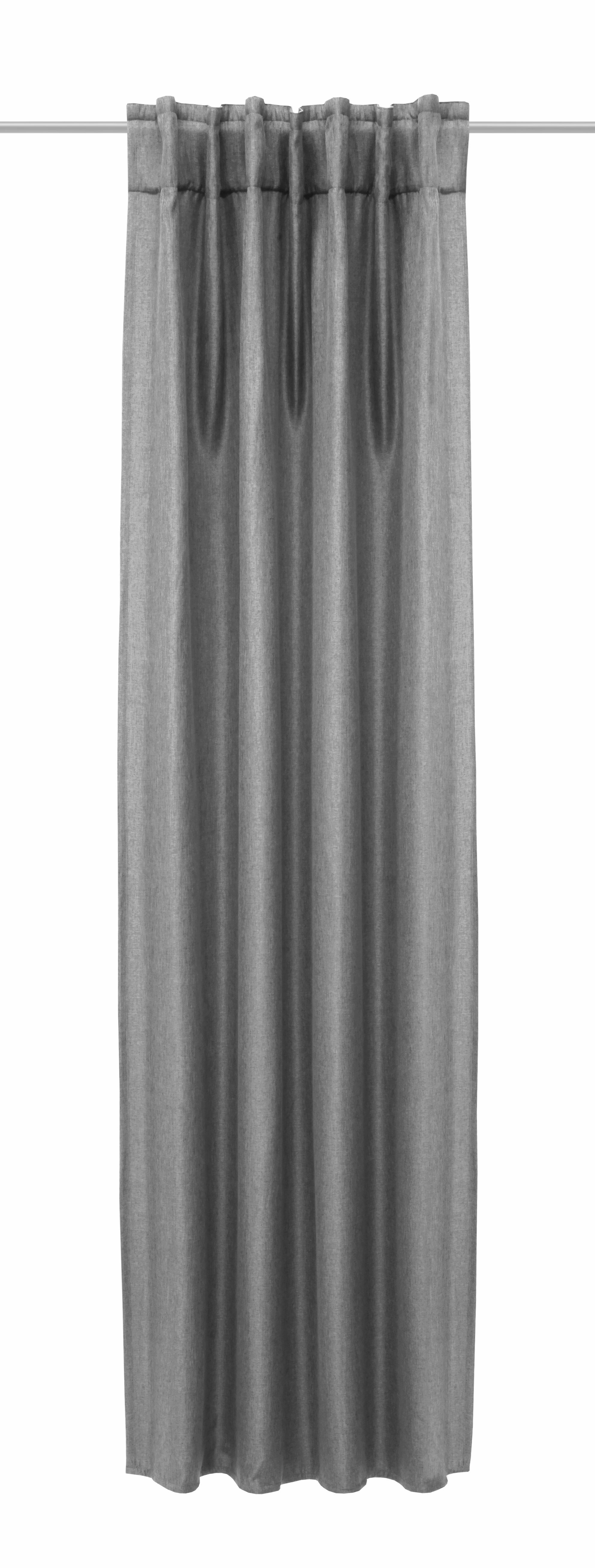 Verdunkelungsvorhang Clever-Kauf-24, Vorhang Jolie Verdunkelungsvorhang Leinenoptik, verdunkelnder grau