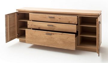 MCA furniture Sideboard Sideboard Barcelona groß, Balkeneiche Bianco / Eiche Bianco, inkl.