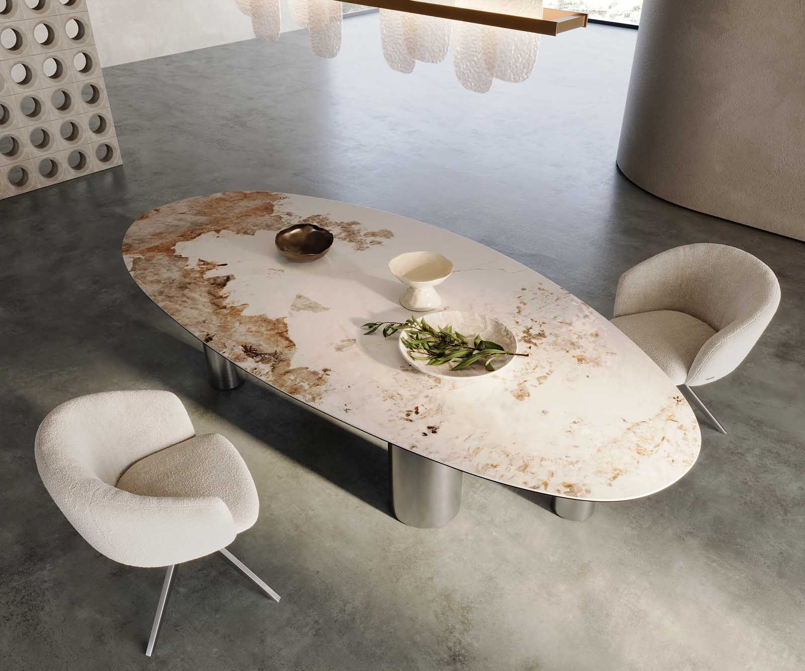 DELIFE Esstisch Edge, Oval Keramik Minas günstig online kaufen