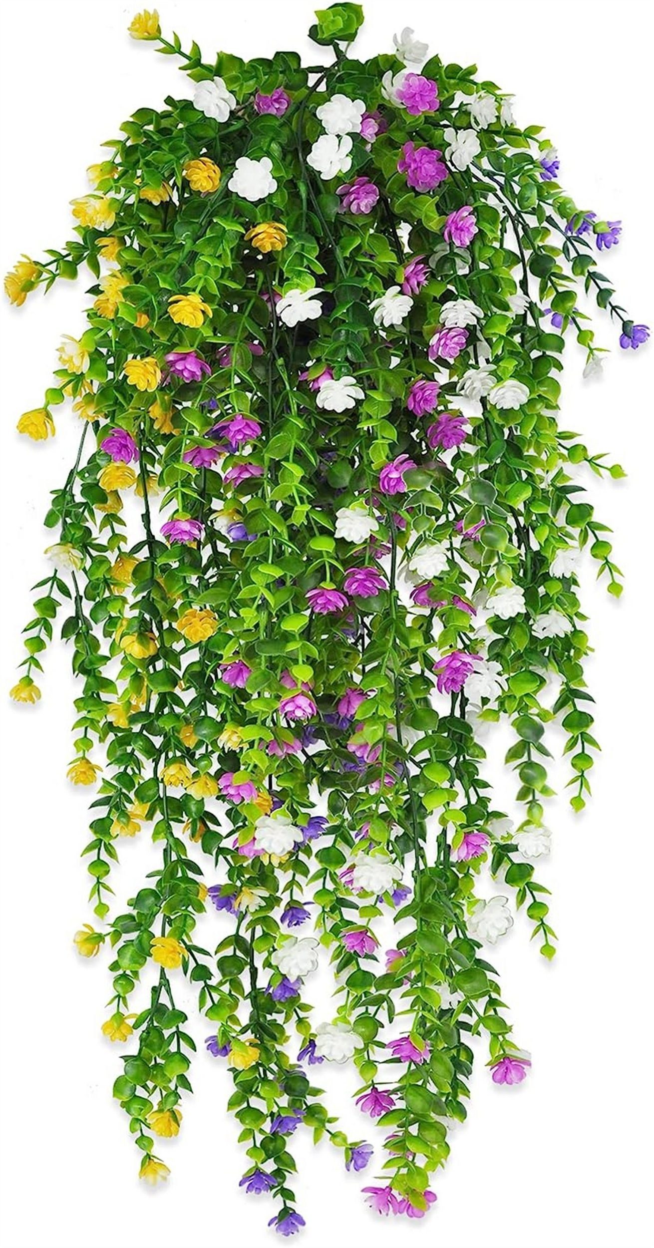 Kunstpflanze Kunstpflanze Künstliche Hängepflanzen, LENBEST, zum Aufhängen für drinnen und draußen