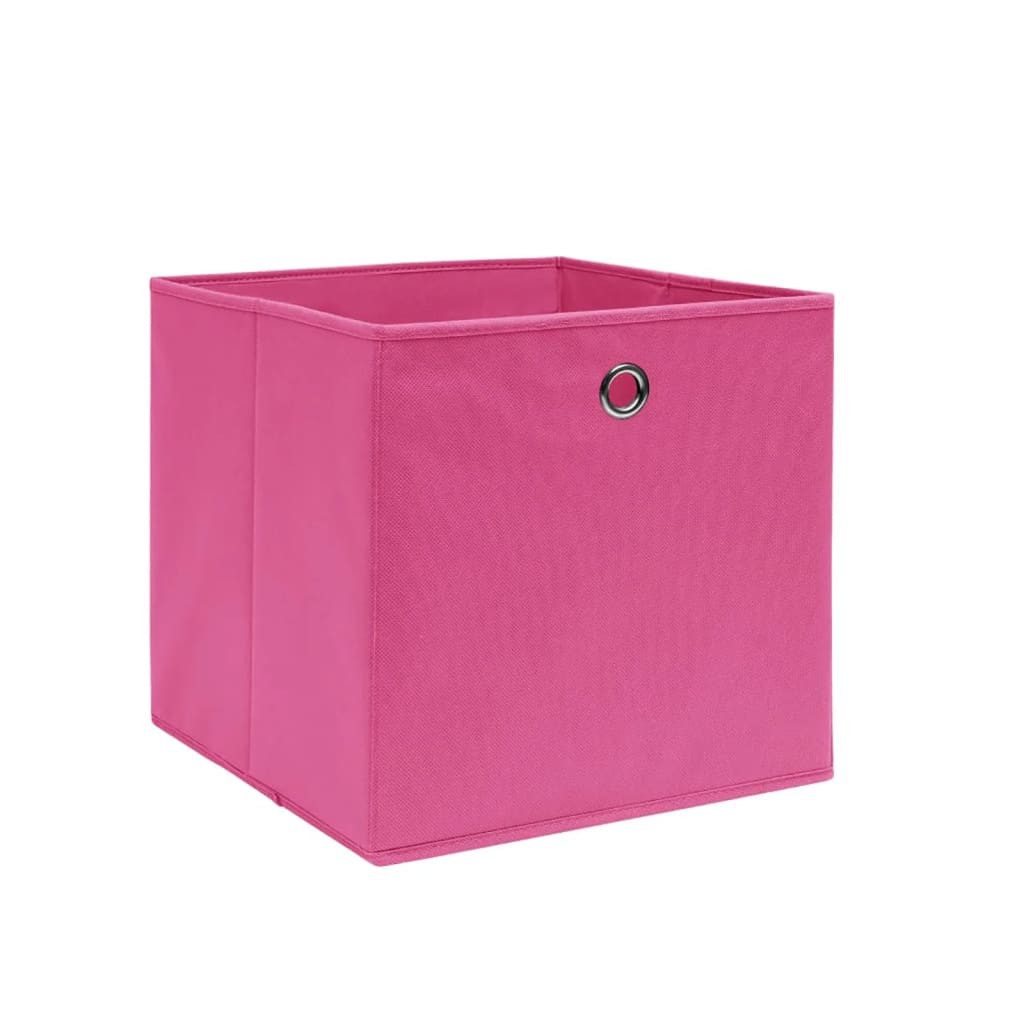 vidaXL Aufbewahrungsbox Aufbewahrungsboxen 4 Stk. Vliesstoff 28x28x28 cm Rosa (4 St)