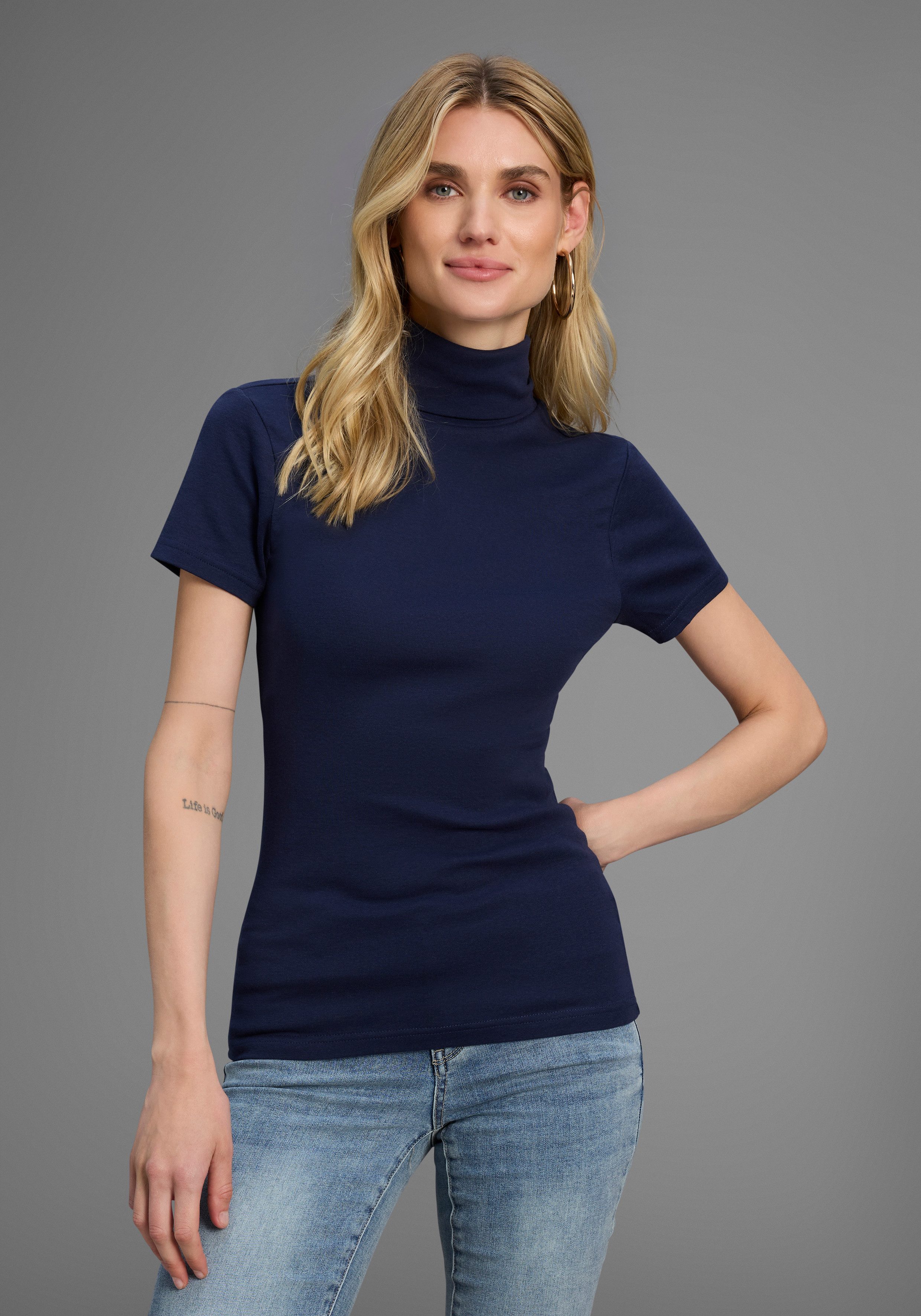 Flashlights Rollkragenshirt (Packung, 2-tlg., 2er-Pack) eng geschnitten, au günstig online kaufen