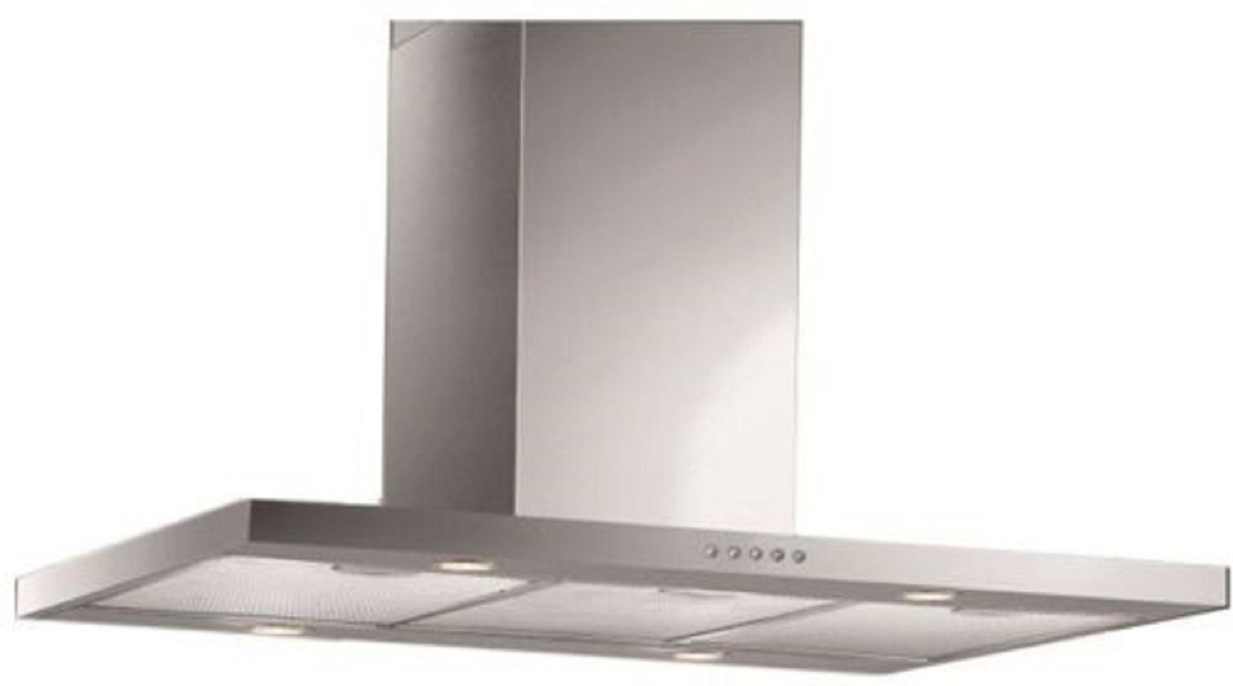 Baumann Inselhaube Mira Isola/ Mira Isola, Dunstabzugshaube 90cm 90 850m³/h Inox Abluft Umluft Edelstahl