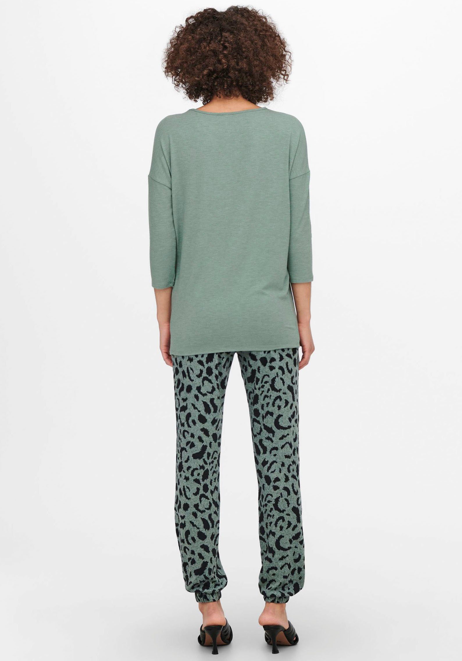 ONLY 3/4-Arm-Shirt ONLGLAMOUR 3/4 Oversize-Form Chinois in NOOS JRS TOP lässiger Green