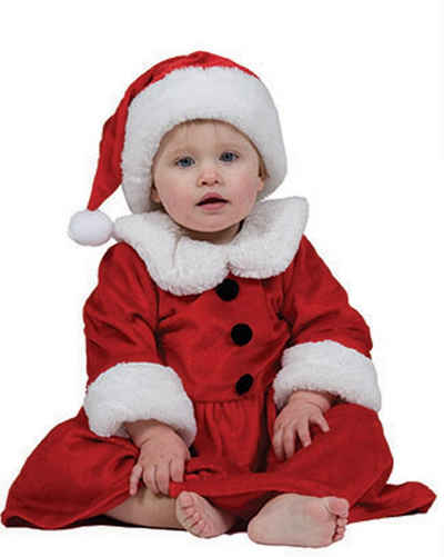 Funny Fashion Kostüm Weihnachtsmann Kleid für Mädchen mit Nikolausmütze