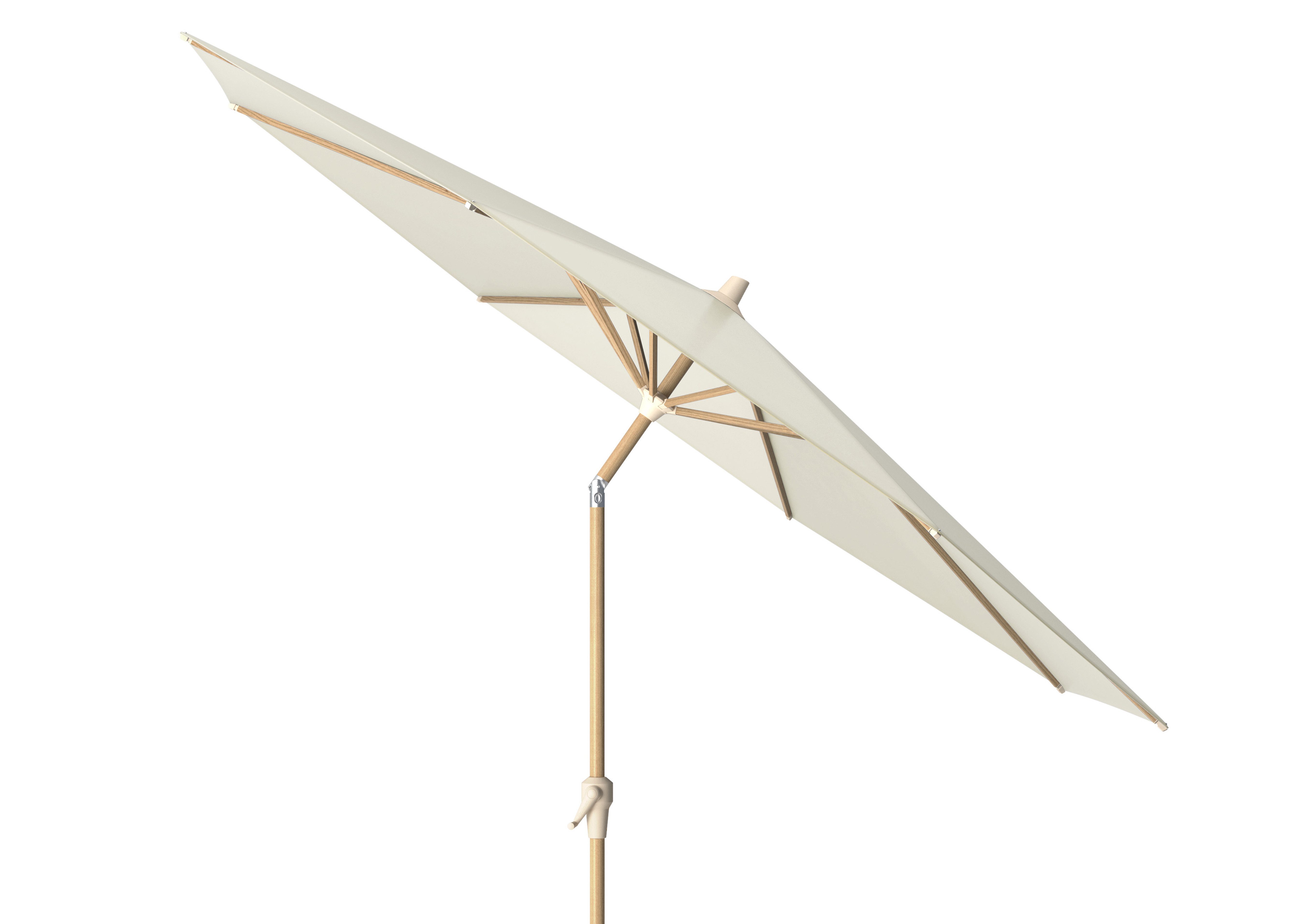 Platinum Sonnenschirm Mittelstockschirm Riva Ø300 Teak look / Ecru
