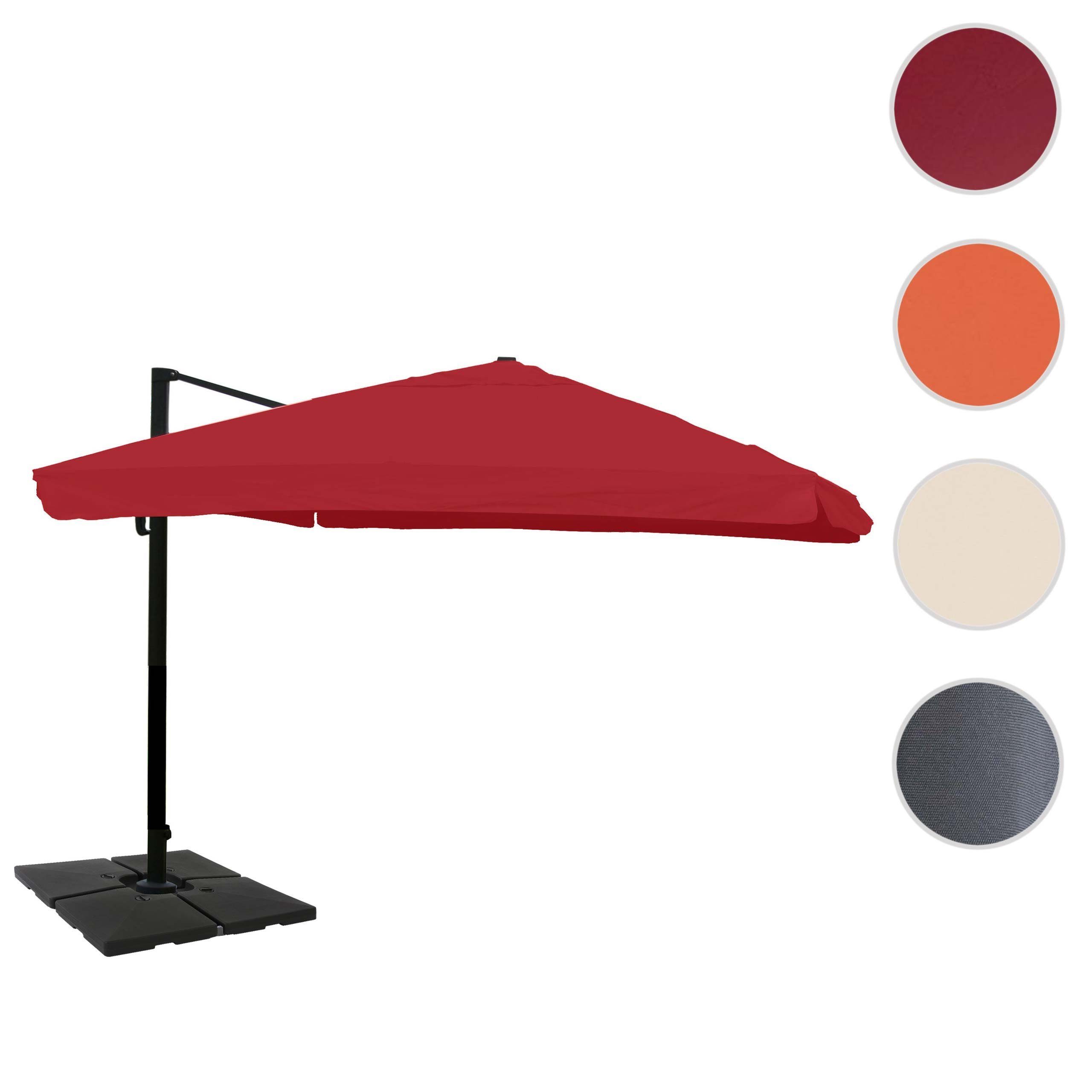 Thumbnail - MCW Ampelschirm MCW-A96-5, LxB: 350x350 cm, 5-facher Höhen-/ Neigungswinkelverstellung, Windwiderstandsklasse 2