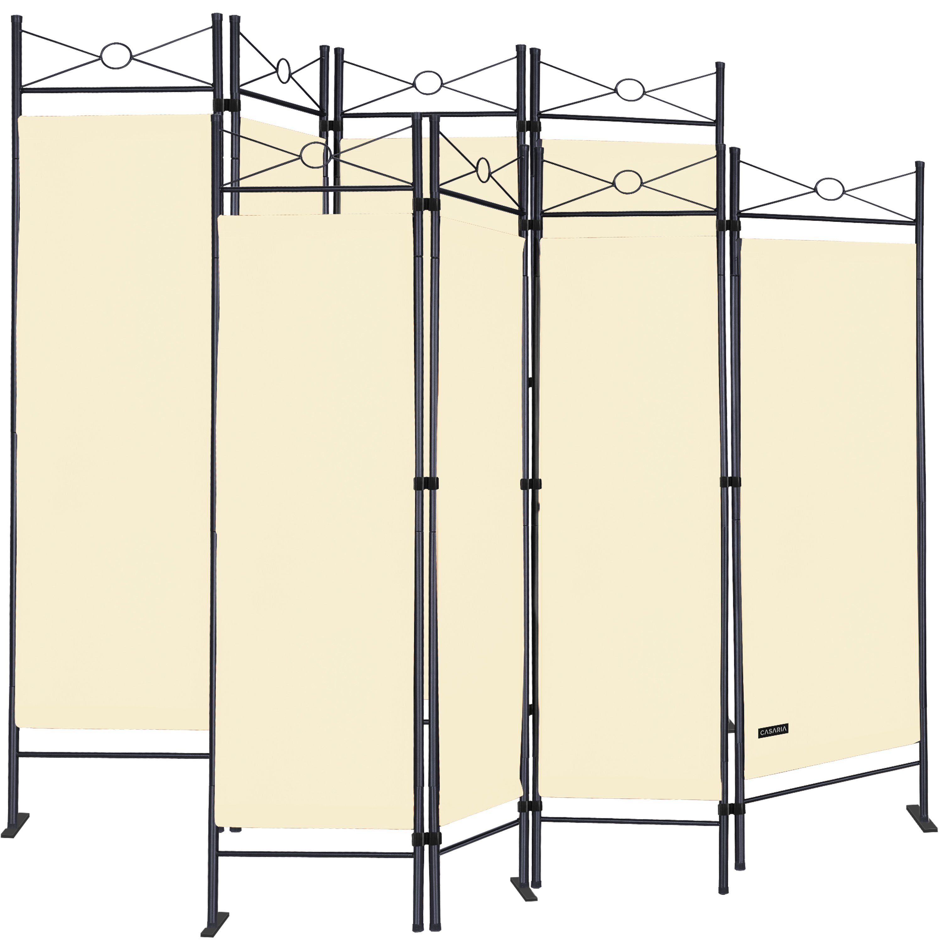 Casaria Paravent »Lucca«, 2er Set 180x163cm Verstellbar Faltbar Stabil 4  teilig Indoor Trennwand Raumteiler Spanische Wand Creme online kaufen | OTTO