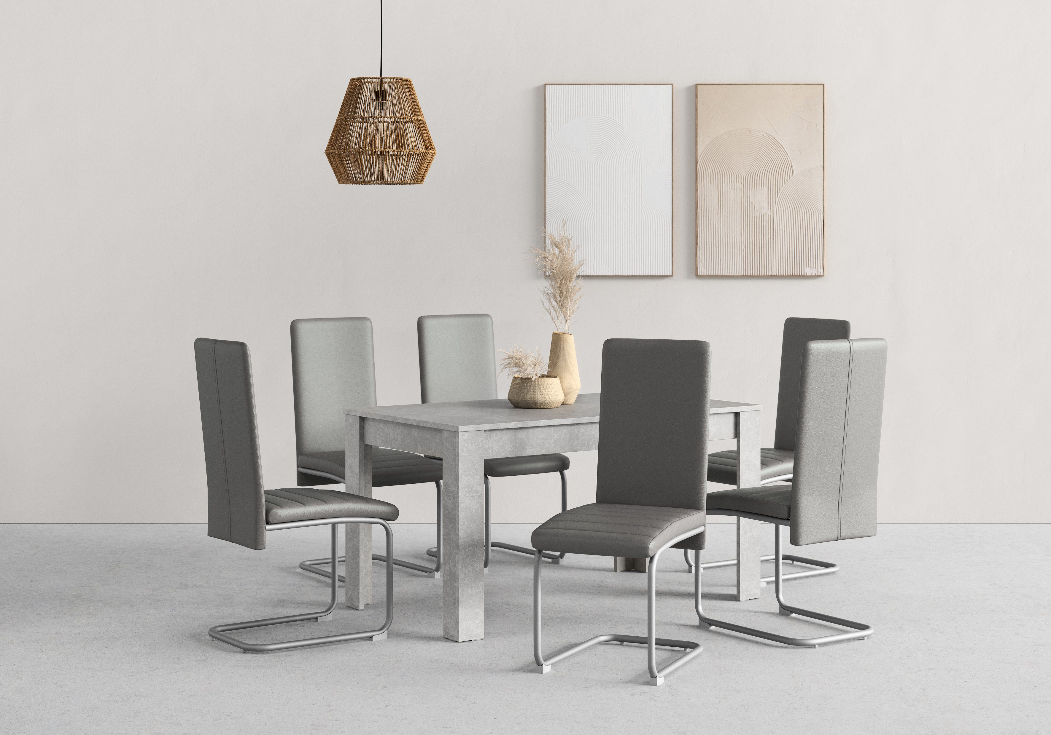 Homexperts Essgruppe Nitro, (Set, 7-tlg), Tisch günstig online kaufen