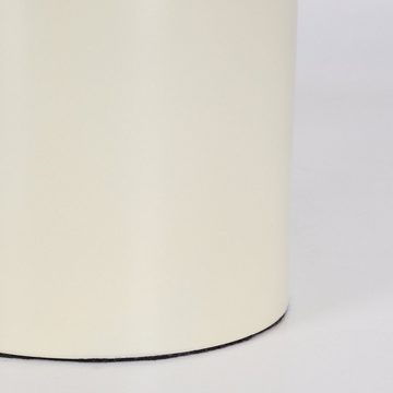 hofstein Tischleuchte moderne Nachttischlampe aus Metall/Glas in Creme/Weiß, ohne Leuchtmittel, Tischlampe, Ø 20cm, mit An-/Ausschalter, 1xE27, ohne Leuchtmittel