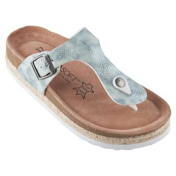 Biosoft Comfort & Easy Walk Biosoft Flache Sandalen Damen Sommer Leder Optik Größe 37 - 43 Amelie Sandale