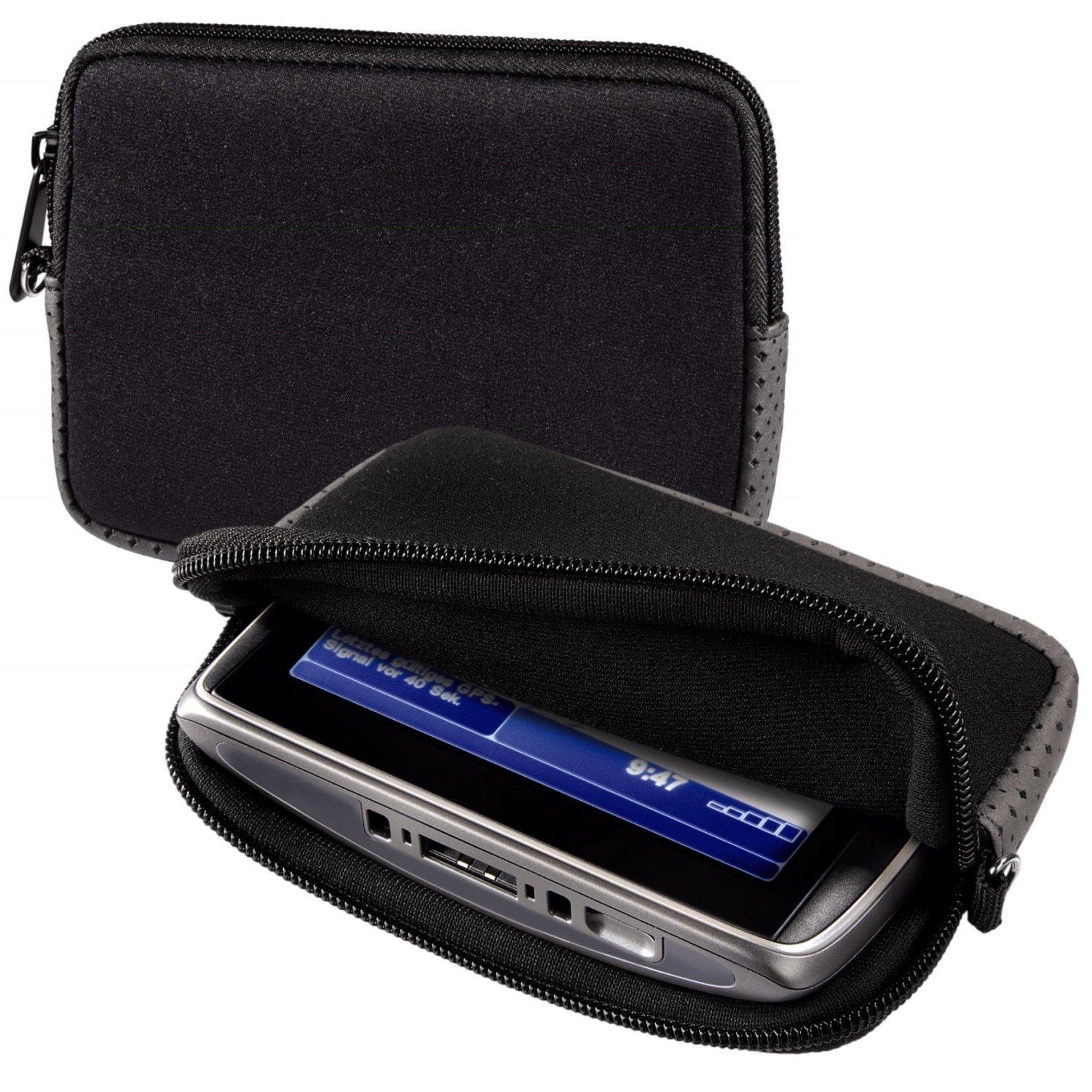 Hama Navigationstasche Navi-Tasche NEO GPS Case Etui Schutz-Hülle, für 5" 5,5" Navigation, große Innentasche, Hand-/Gürtelschlaufe
