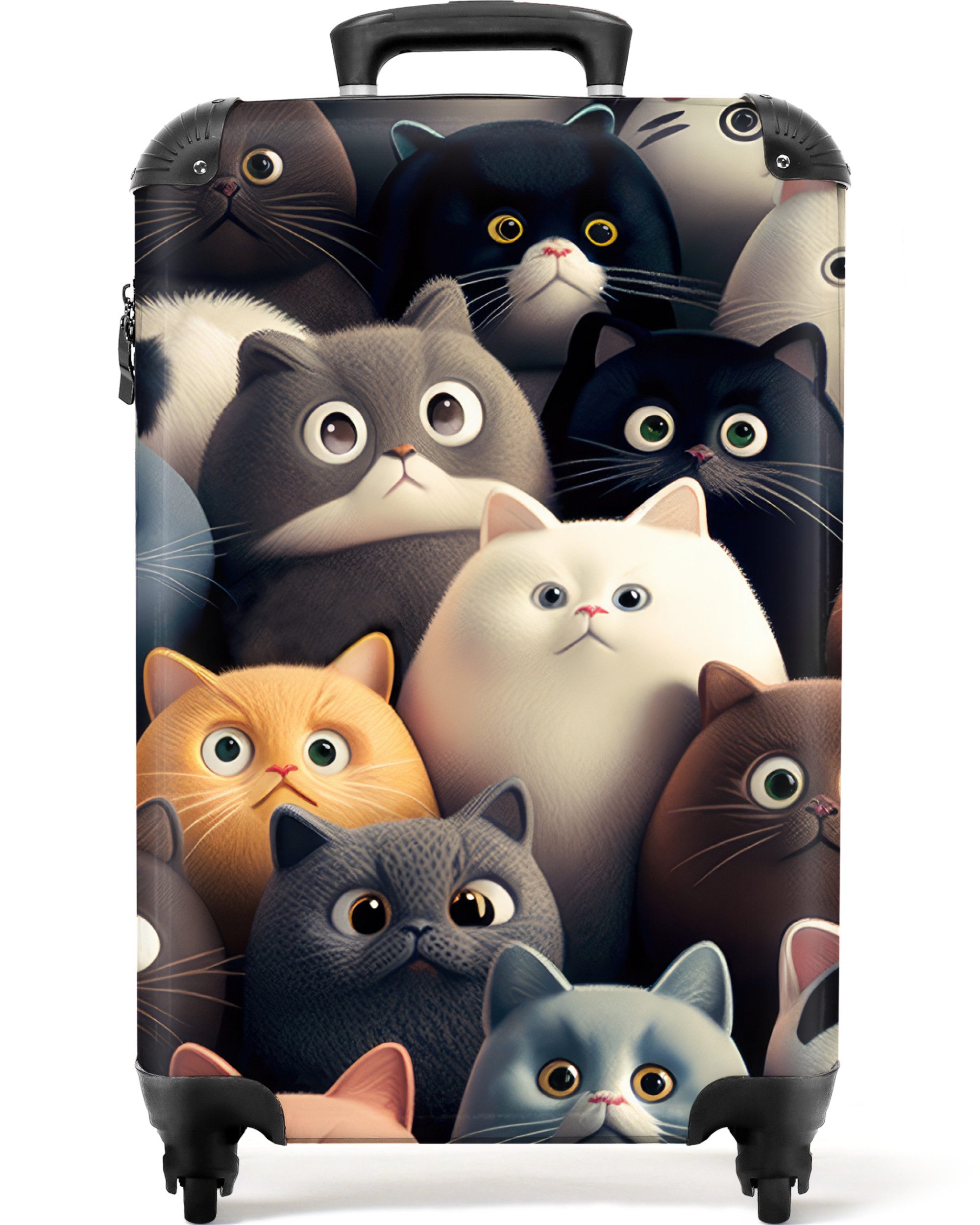 Kinderkoffer Katze - Tiere - Katze - Muster - Junge - Mädchen 55x35x20cm