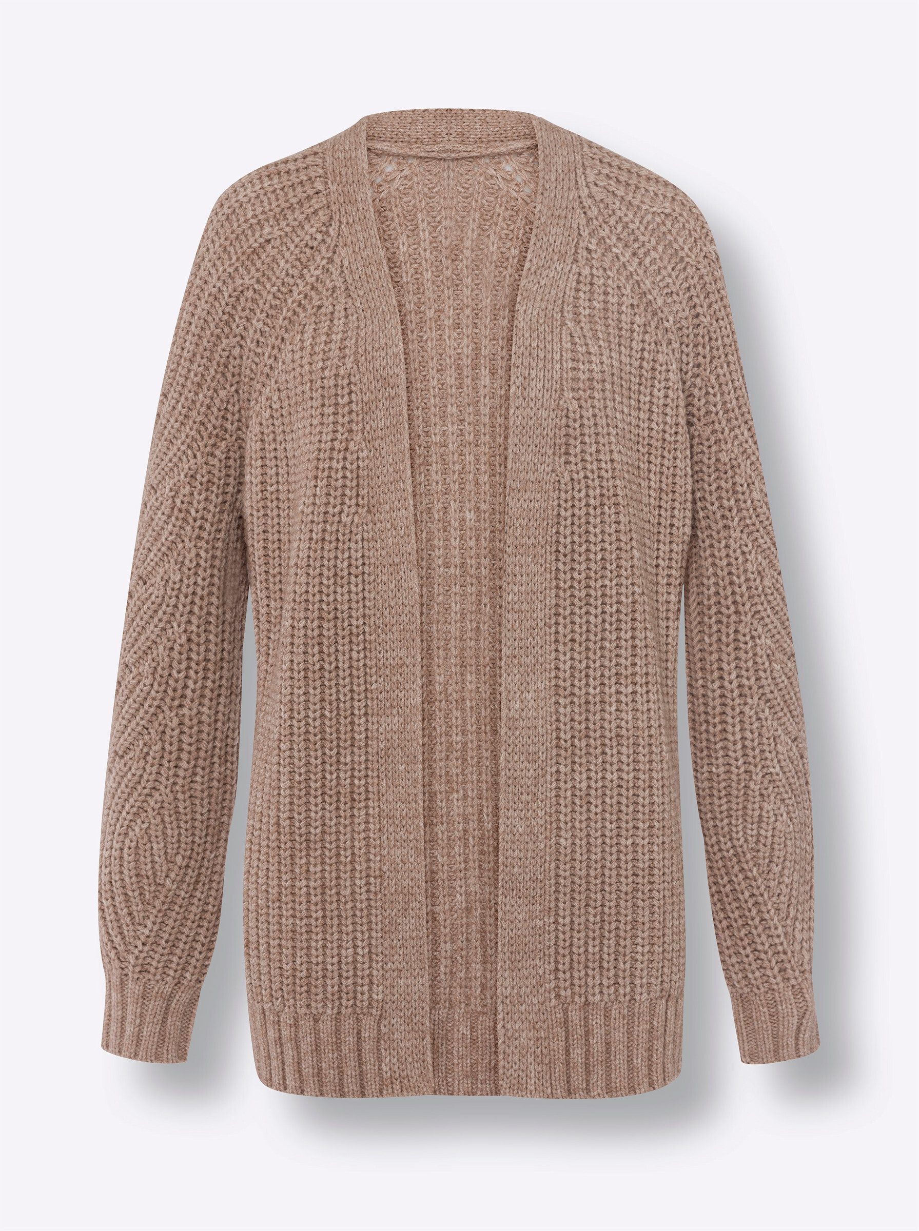 heine Strickjacke Strickjacke Langarm Grobstrick, Rippoptik