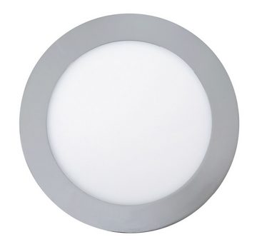 Rabalux LED Deckenspots "Lois" Metall, silber, rund, 12W, neutralweiß, 800lm, ø170mm, mit Leuchtmittel wassergeschützt, neutralweiß