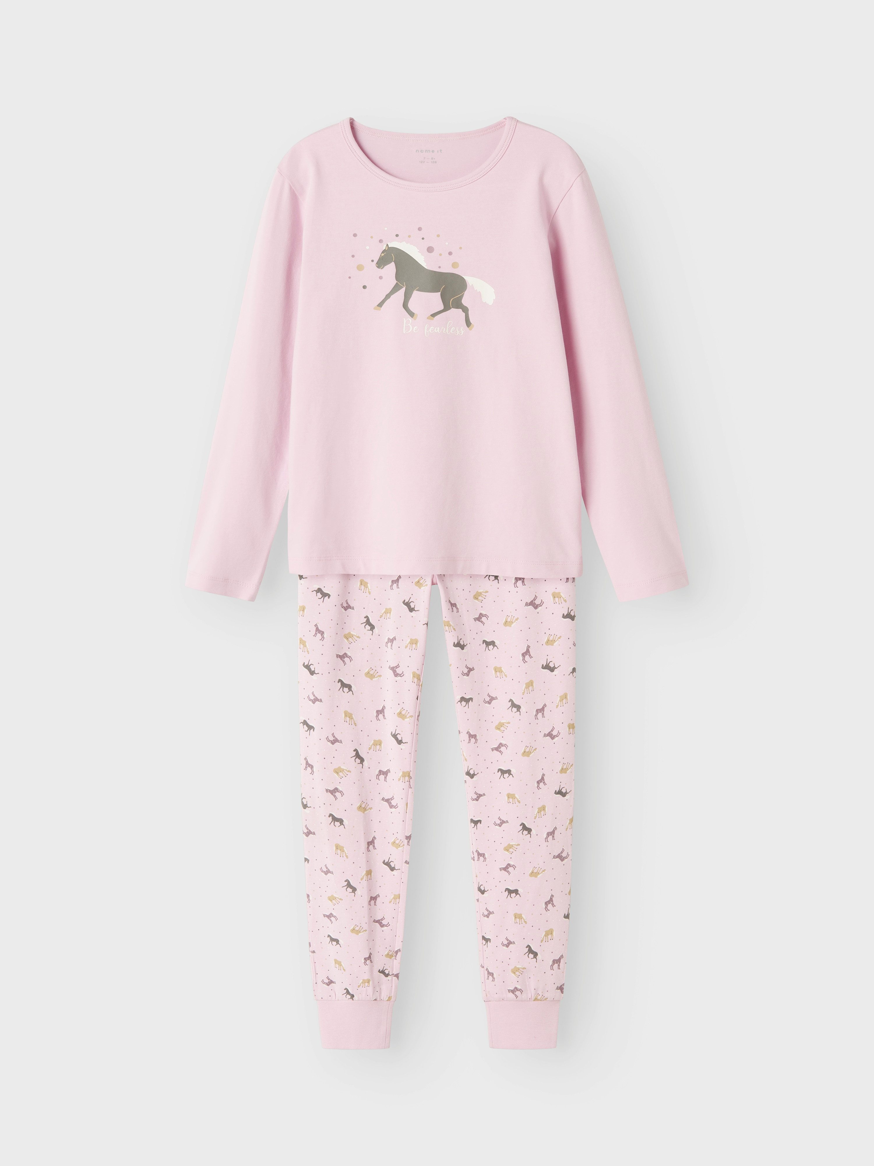Name It Schlafanzug NKFNIGHTSET CORSAGE HORSE NOOS (Set, 2 tlg) mit tollen Pferde-Motiven