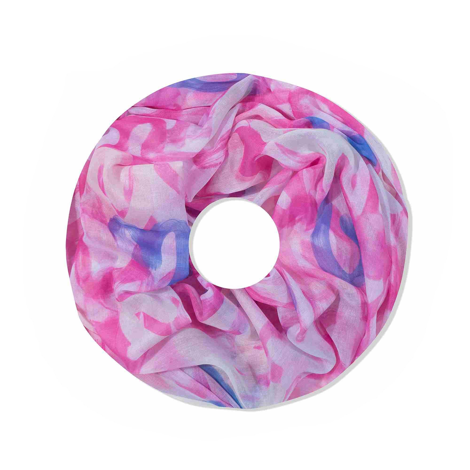 Loop Damen Schal mit Herz-Muster Weich aus 100% Viskose