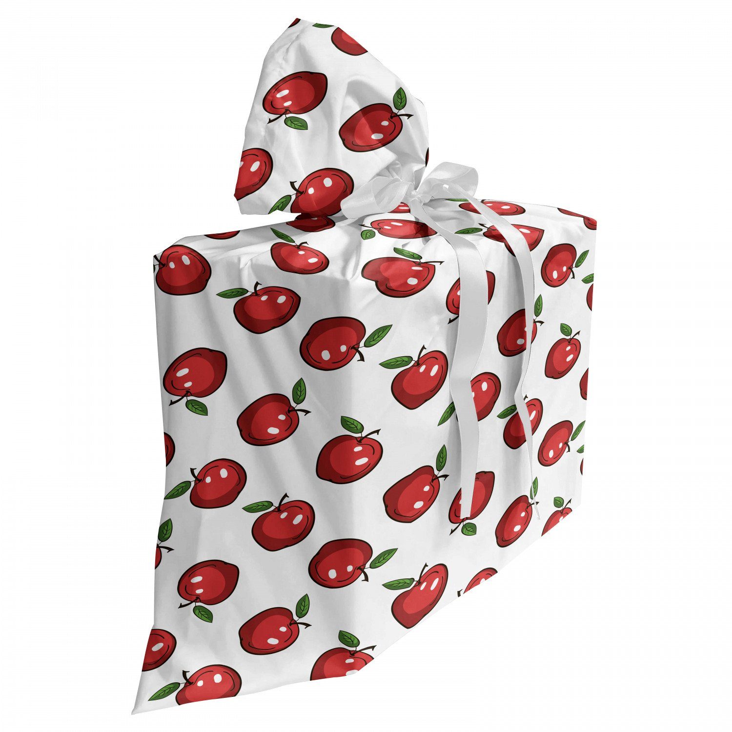 Abakuhaus Geschenkbox 3x Bändern Wiederbenutzbar, Apfel Cartoon Bio-Obst