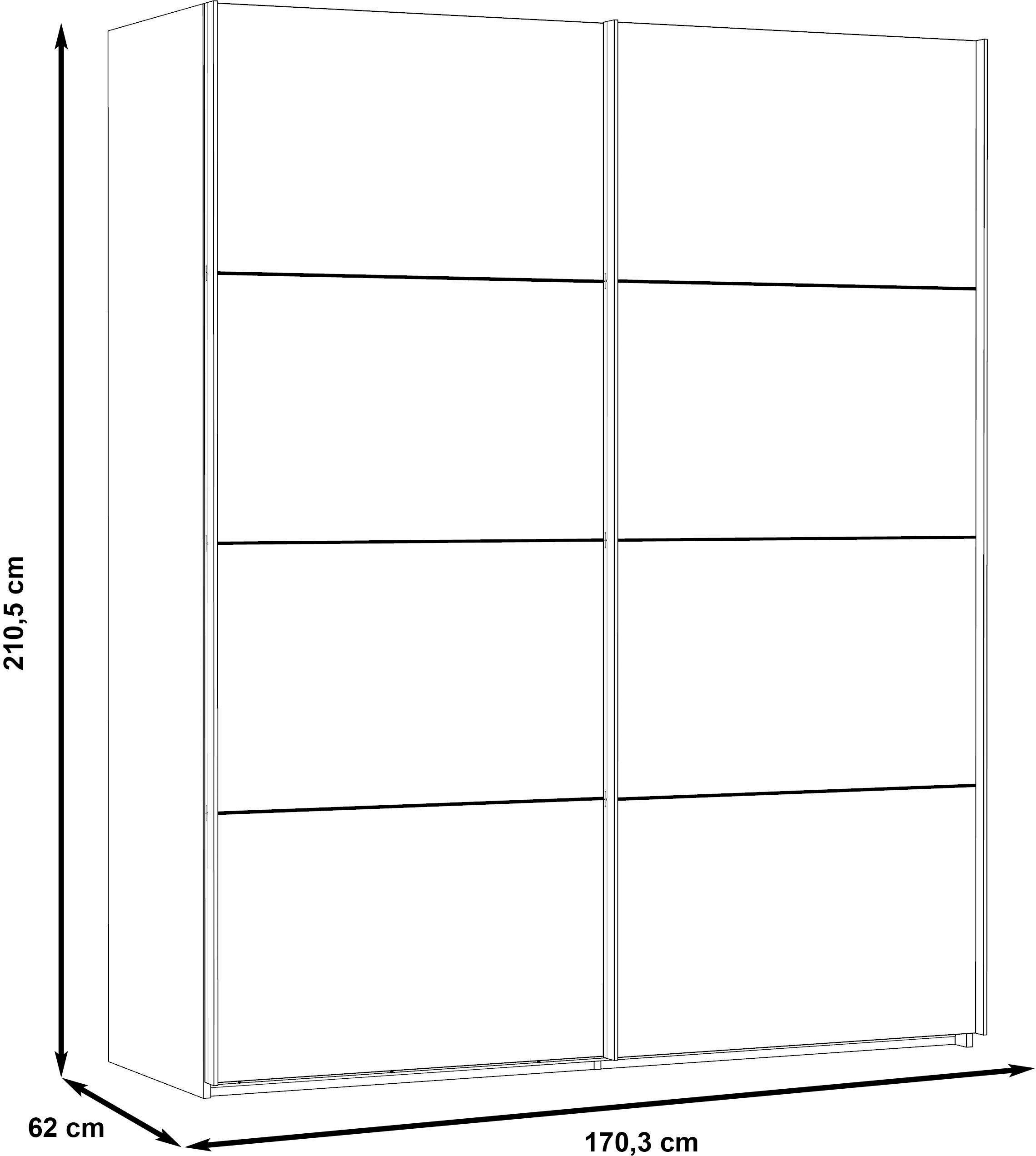FORTE Schwebetürenschrank Jacky