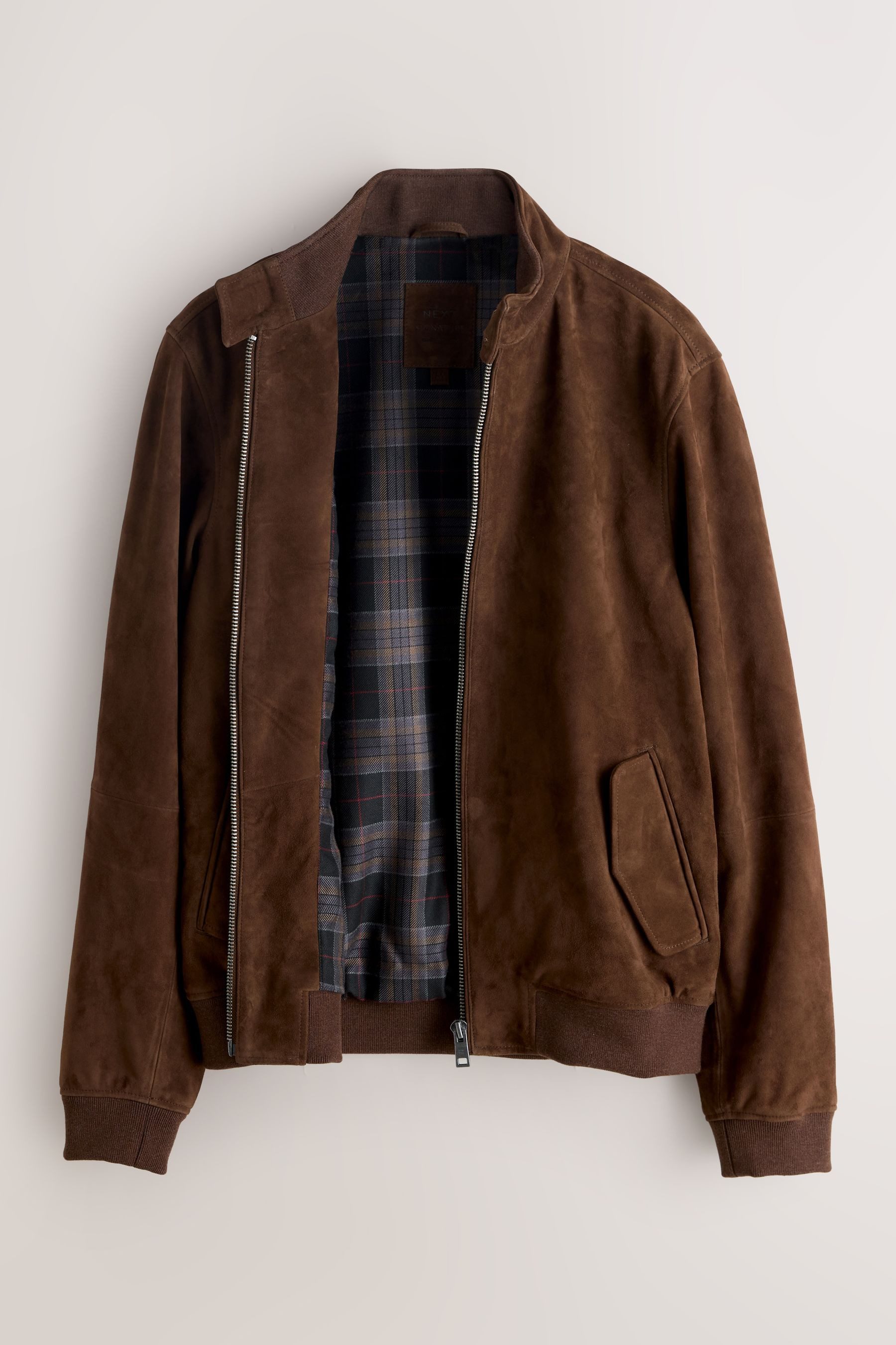 Next Lederjacke Harrington-Jacke aus Veloursleder (1-St) günstig online kaufen