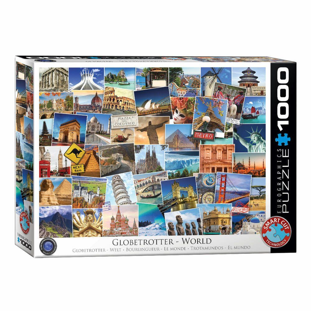 EUROGRAPHICS Welt, Globetrotter 1000 Puzzle Puzzleteile