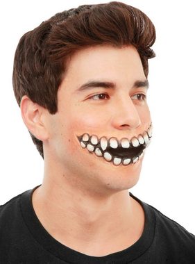 Ghoulish Productions Kostüm Creepy Smile Latexapplikation, Für ein Grinsen, wie ein riesiger, aufgeplatzter Reißverschluss!