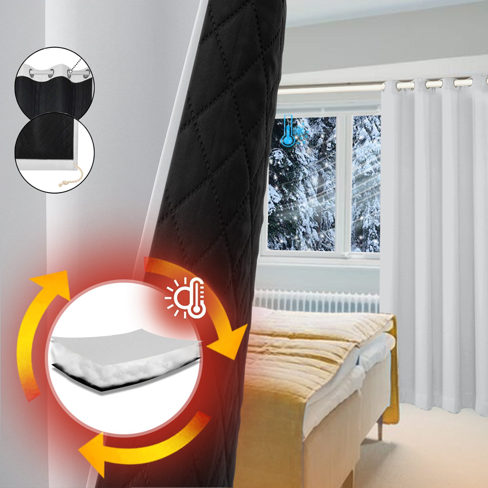 Jibenhome Outdoorvorhang Terrassevorhang Gestepptgardine 1 Paneele günstig online kaufen