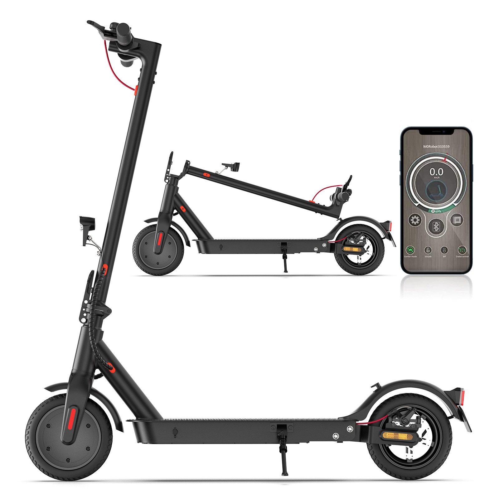 Thumbnail - iscooter E-Scooter mit Straßenzulassung(ABE),APP,Faltbar E Roller mit Tasche,8,5", 20,00 km/h, (mit Kotflügeln), 400W MA...