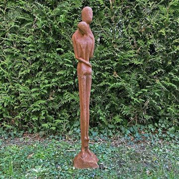 Aubaho Gartenfigur Skulptur Liebespaar Paar Liebe Garten Figur Statue Eisen Rost 98cm Mod