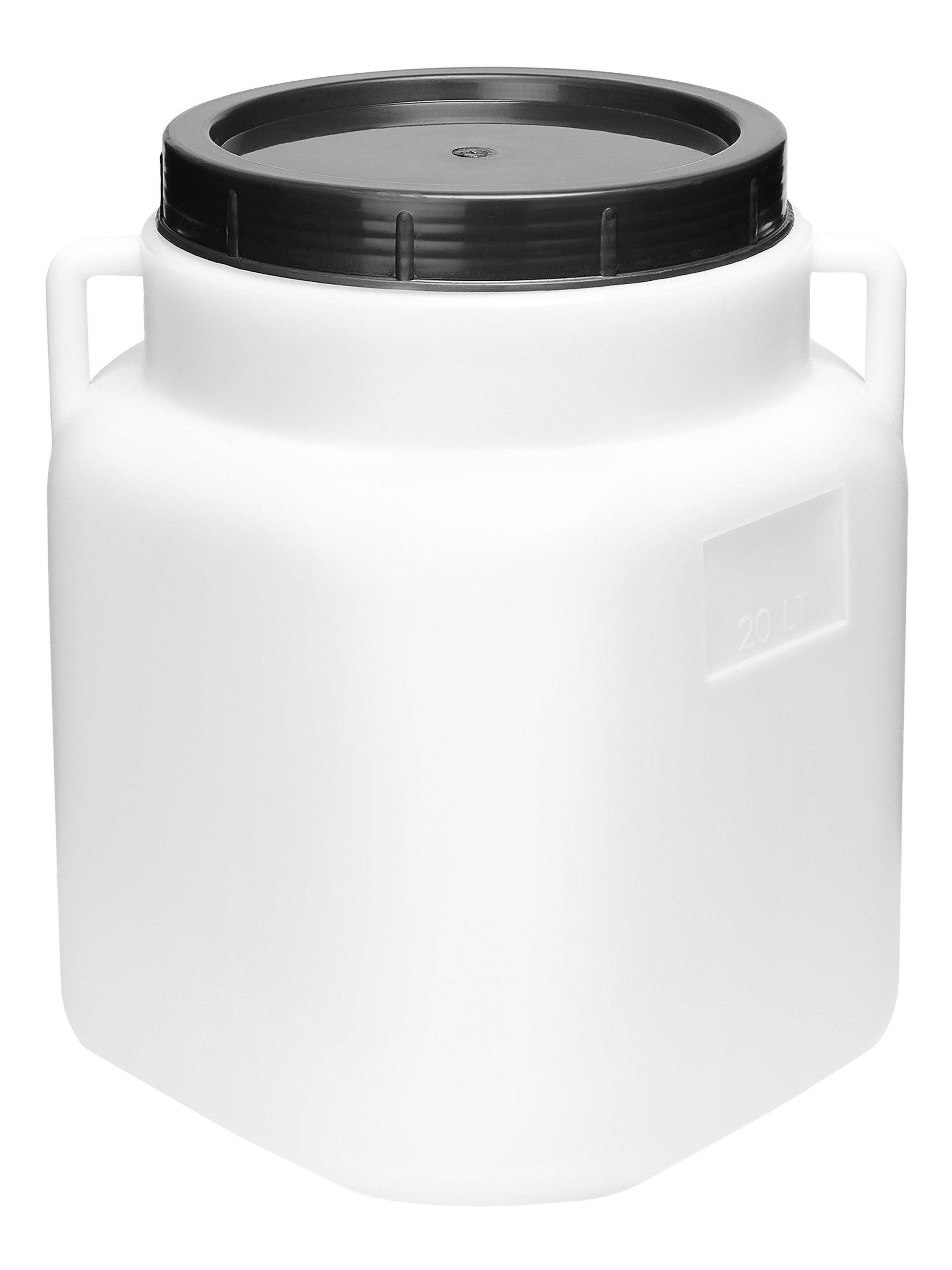 Garronda Regentonne 20L BPA-frei quadratisches Fass und Behälter mit Deckel GD-0088, Weiß, 20 l, (1-tlg), BPA-Frei