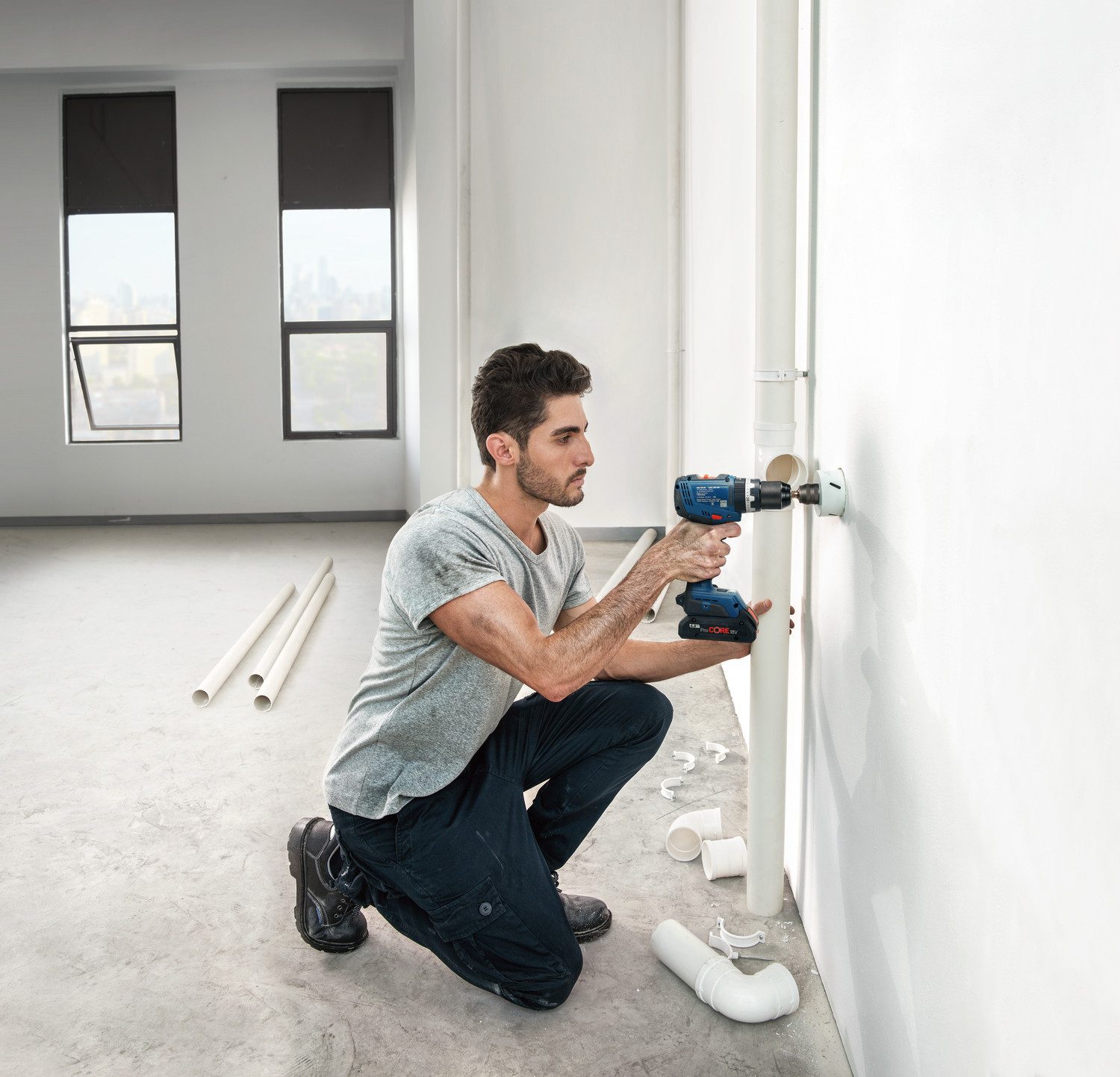 Bosch Professional Akku-Schlagbohrschrauber »GSB 18V-65«, Inkl. 2x Akku GBA 18V 5,0Ah, in L-BOXX 136N