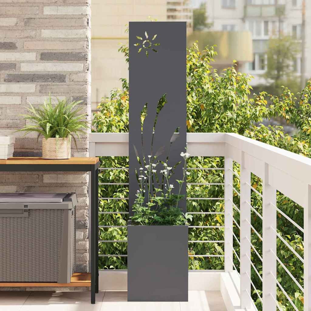 vidaXL Wandbild Garten Sichtschutz-Leinwand Anthrazit 32 x 32 x 150 cm, (1 St)
