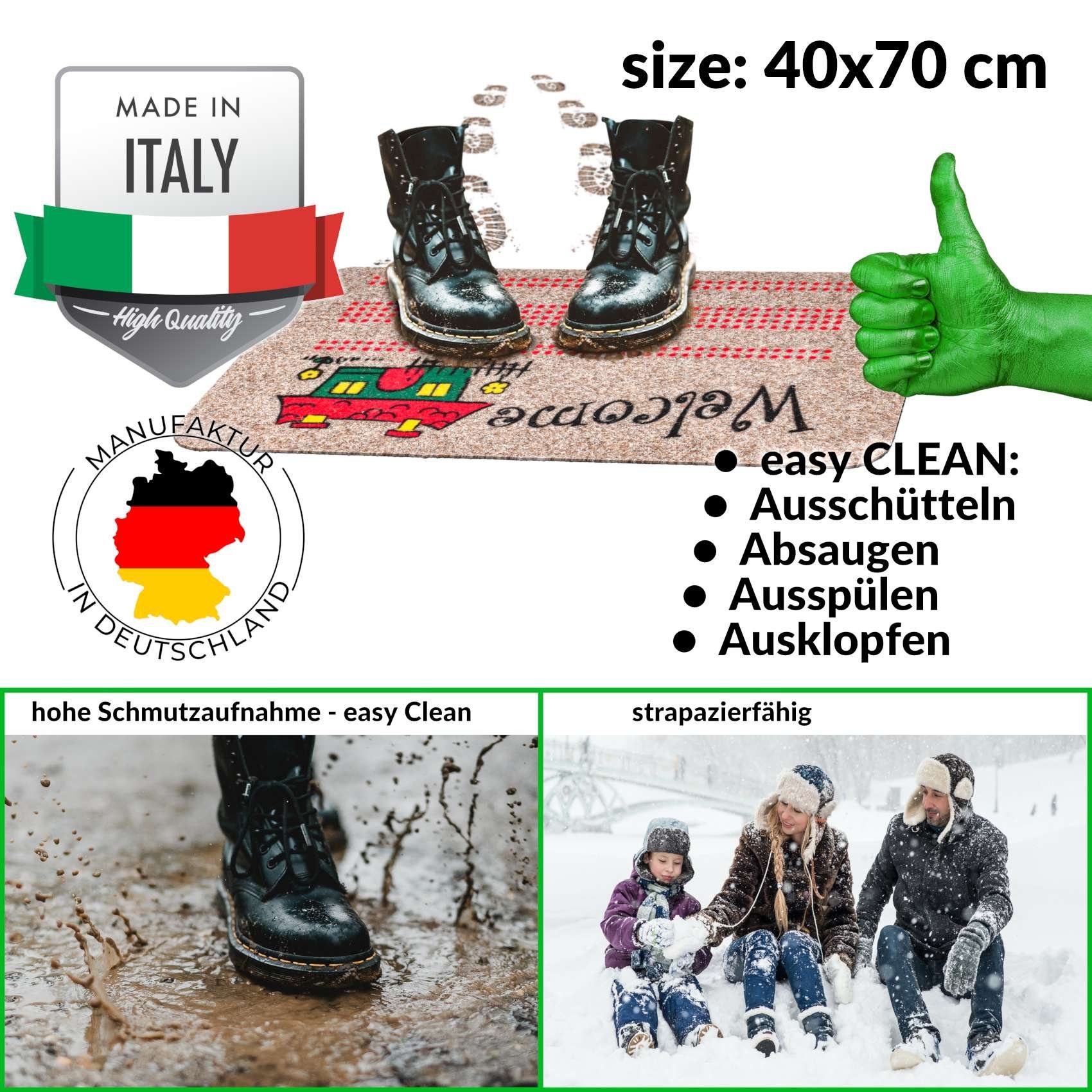 ANRO Fußmatte Rutschfeste Gummibasis Türmatte Schmurzfangmatte, günstig online kaufen