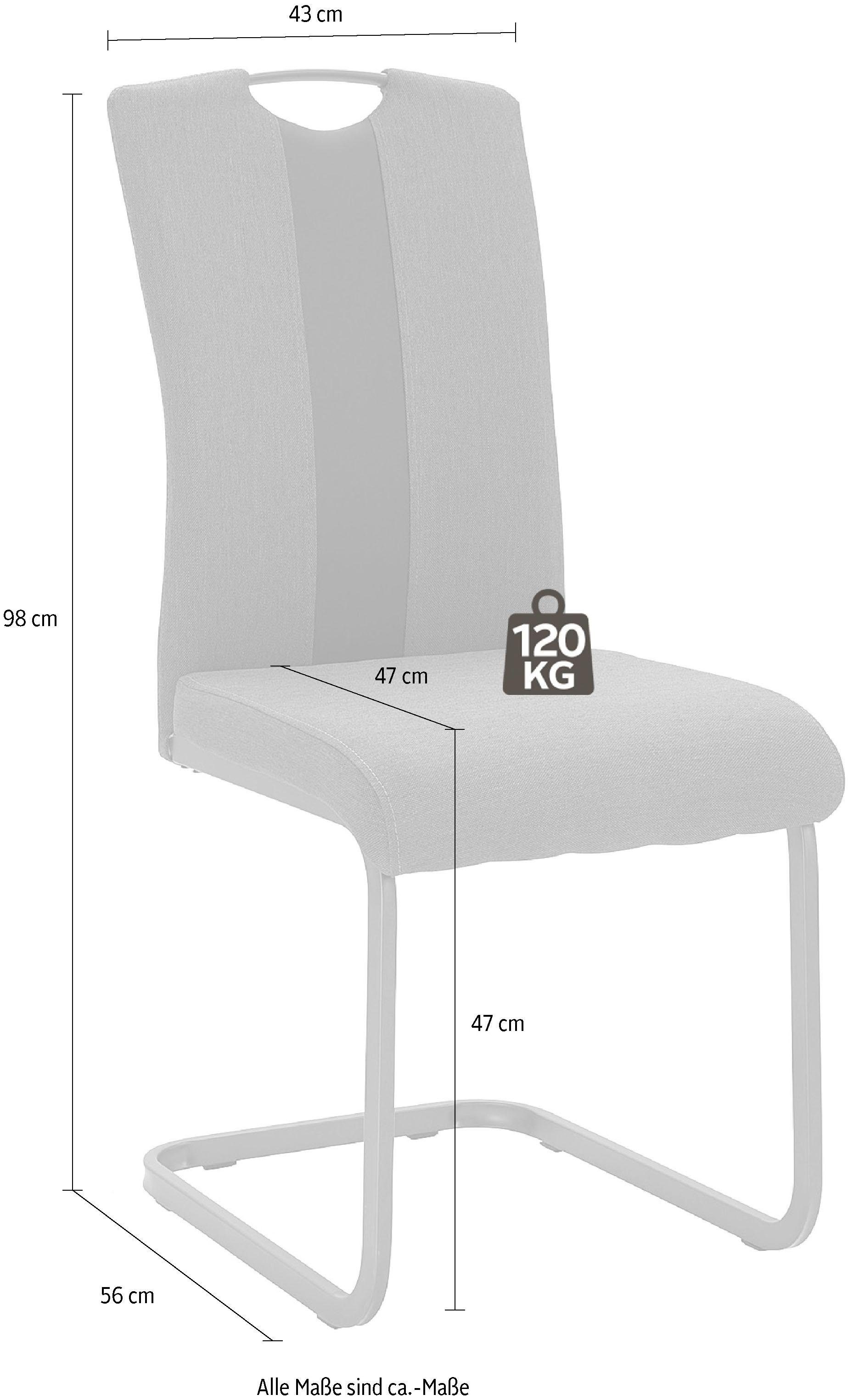 HELA Freischwinger Amber (Set, 2 St), 2 oder 4 Stück, Bezug aus Webstoff