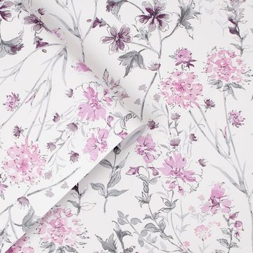 LAURA ASHLEY Vliestapete Wild Meadow, gemustert, FSC® zertifiziert, mit lebhaftem Druck, 10 Meter Länge