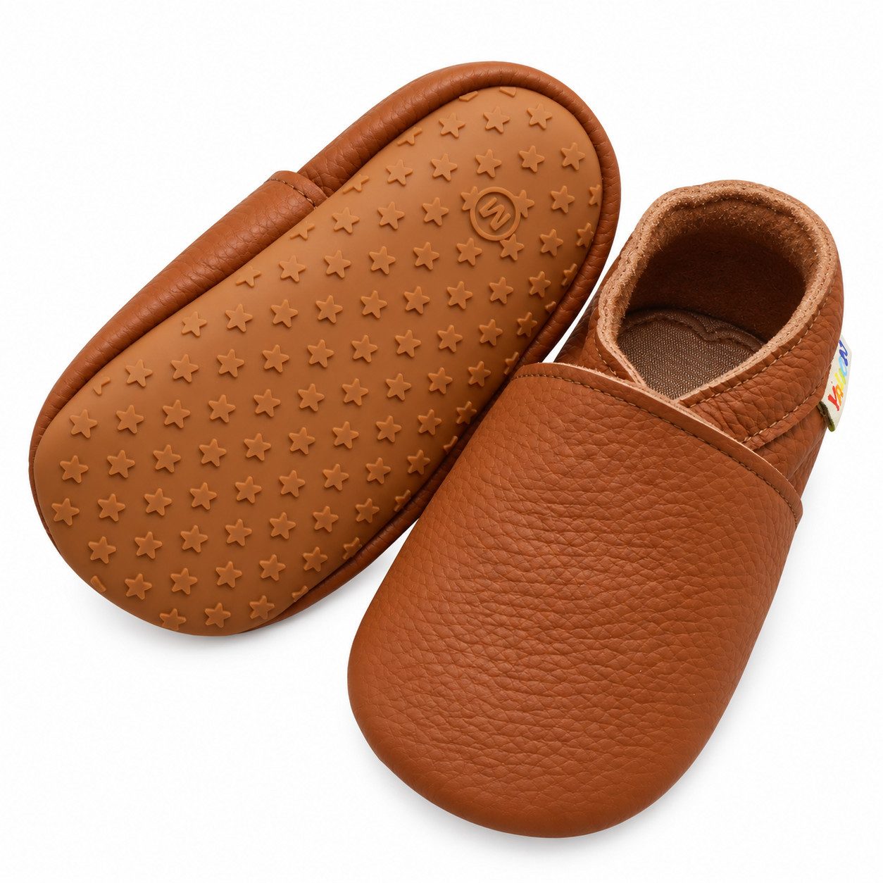 Yalion Yalion Leder Baby-Lauflernschuhe, weich, rutschfest, handgefertigt Krabbelschuh elastisch von Yalion