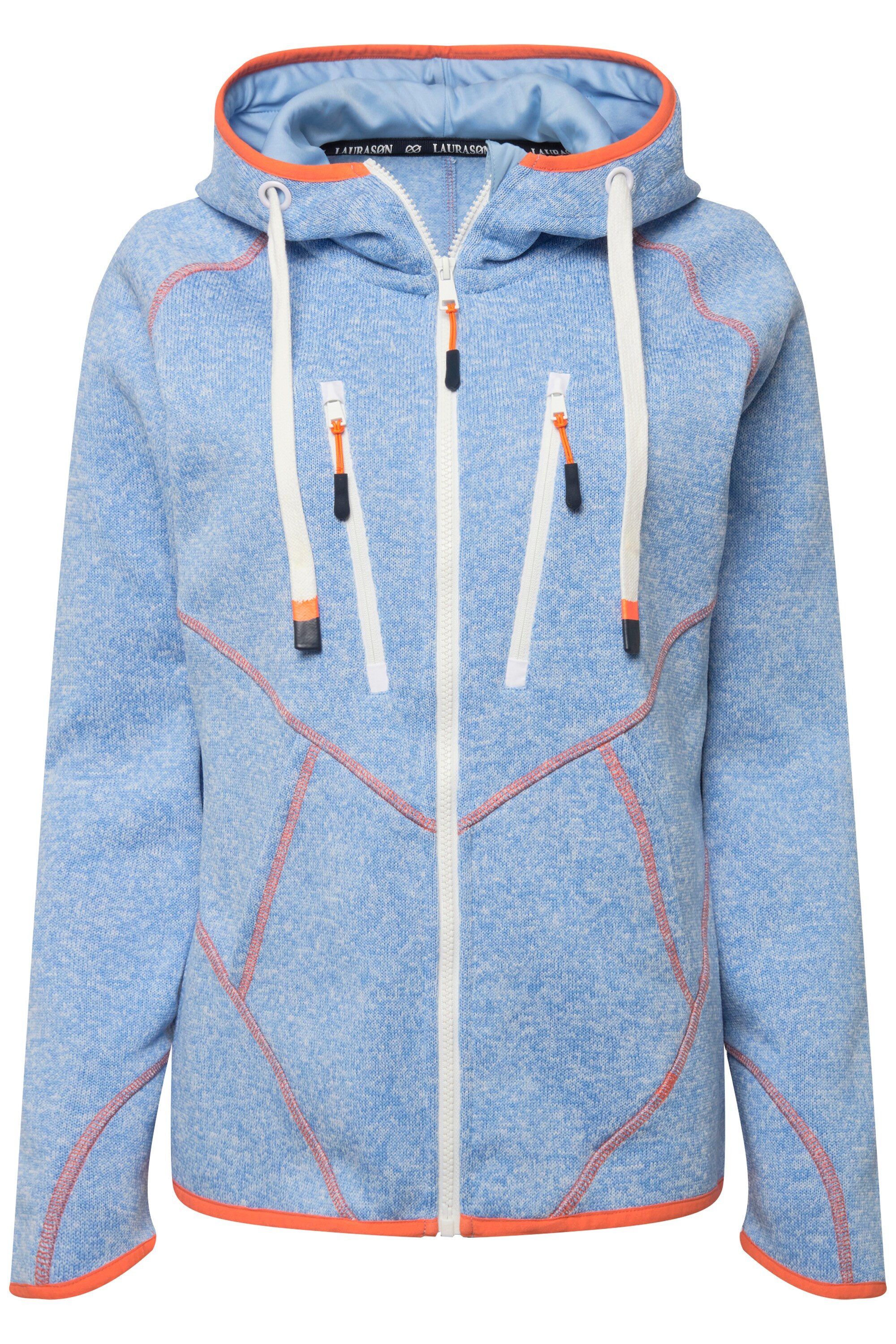 Laurasøn Sweatjacke Fleecejacke mit Kontrast