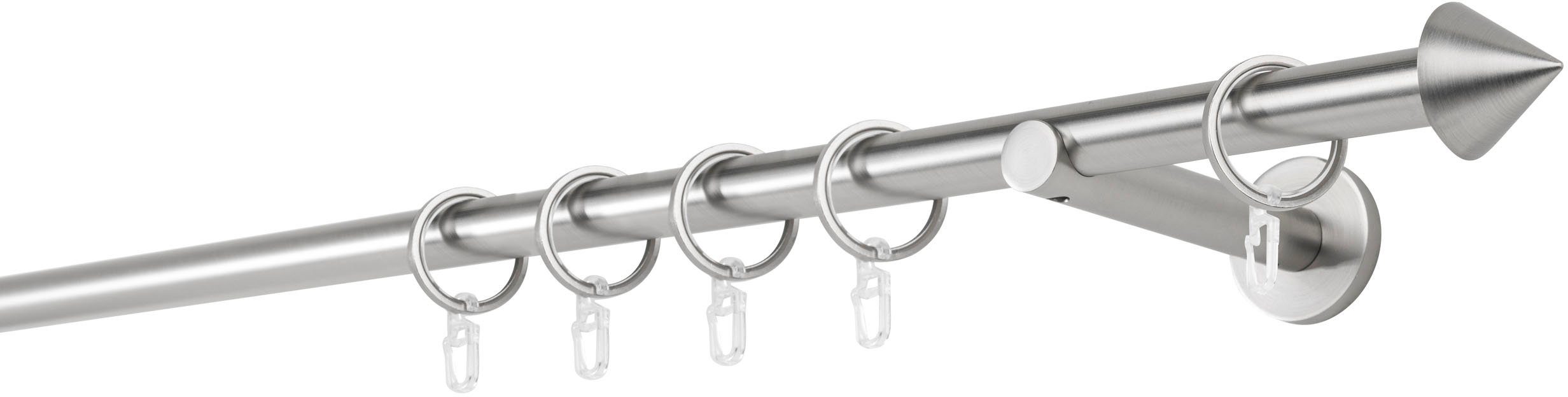 mydeco Gardinenstange 20mm Cone Wandträger 12 cm, 1-läufig, Fixmaß, verschraubt