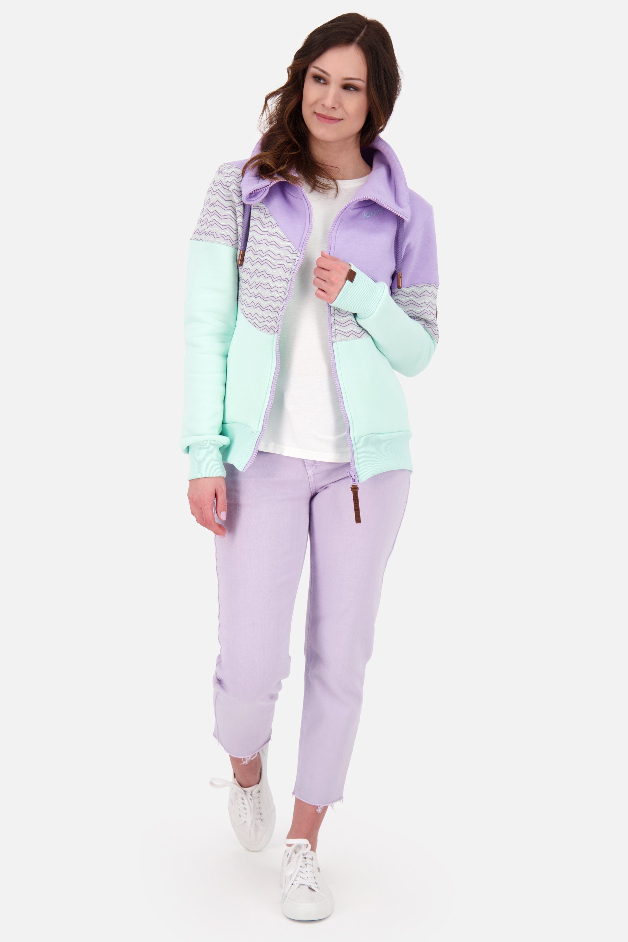 Kickin Damen Sweatjacket Sweatjacke, Jacke ValeraAK Alife Sweatjacke mint B & melange