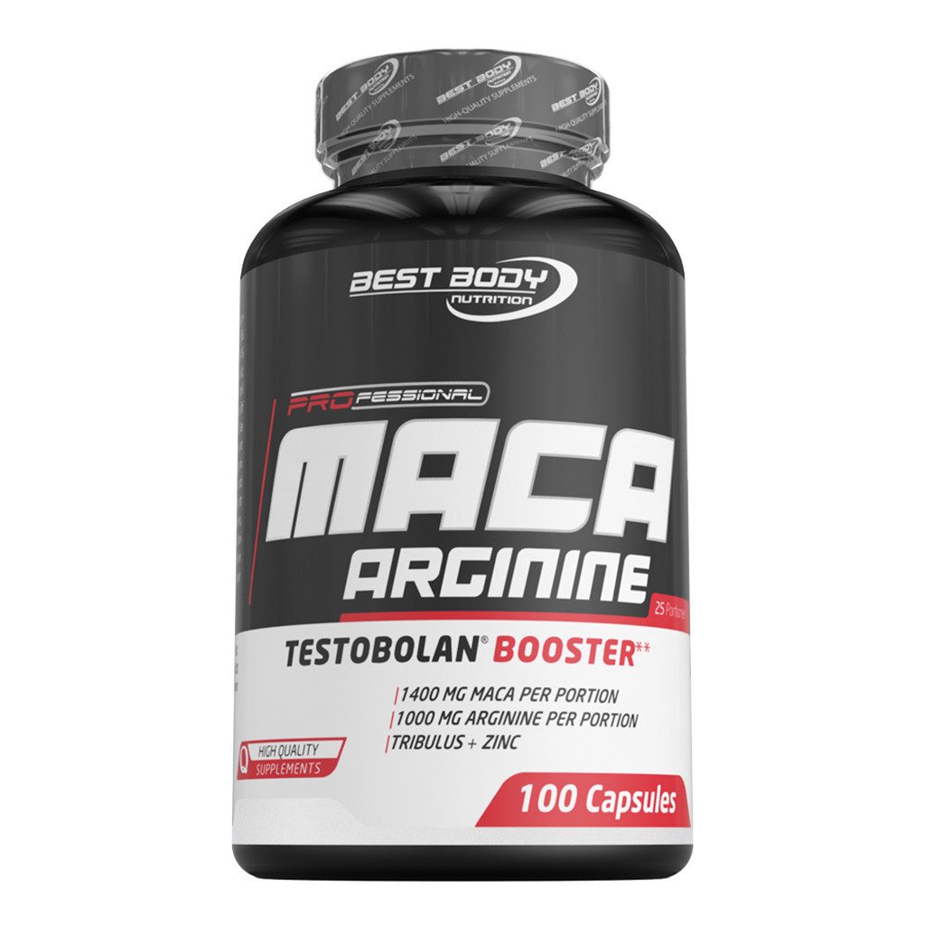 Best Body Nutrition Professional Maca Arginine Testobolan Booster - 100 Stück/Dose Kapsel, 92.7 g
