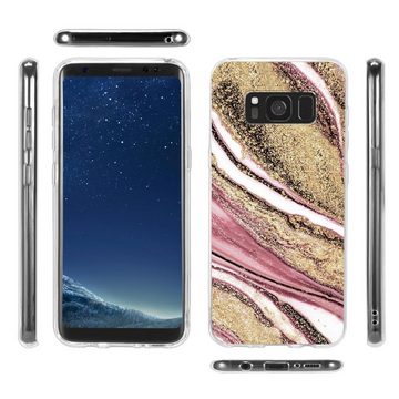 CoolGadget Handyhülle Marmor Slim Case für Samsung Galaxy S8 5,8 Zoll, Hülle Dünne Silikon Schutzhülle für Samsung S8 Hülle