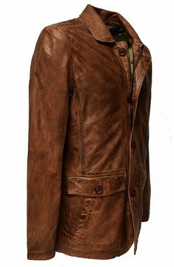 Maddox Lederjacke Anthony weiches, gewaschenes Leder, Cognac Braun, Sakko, Longjacke